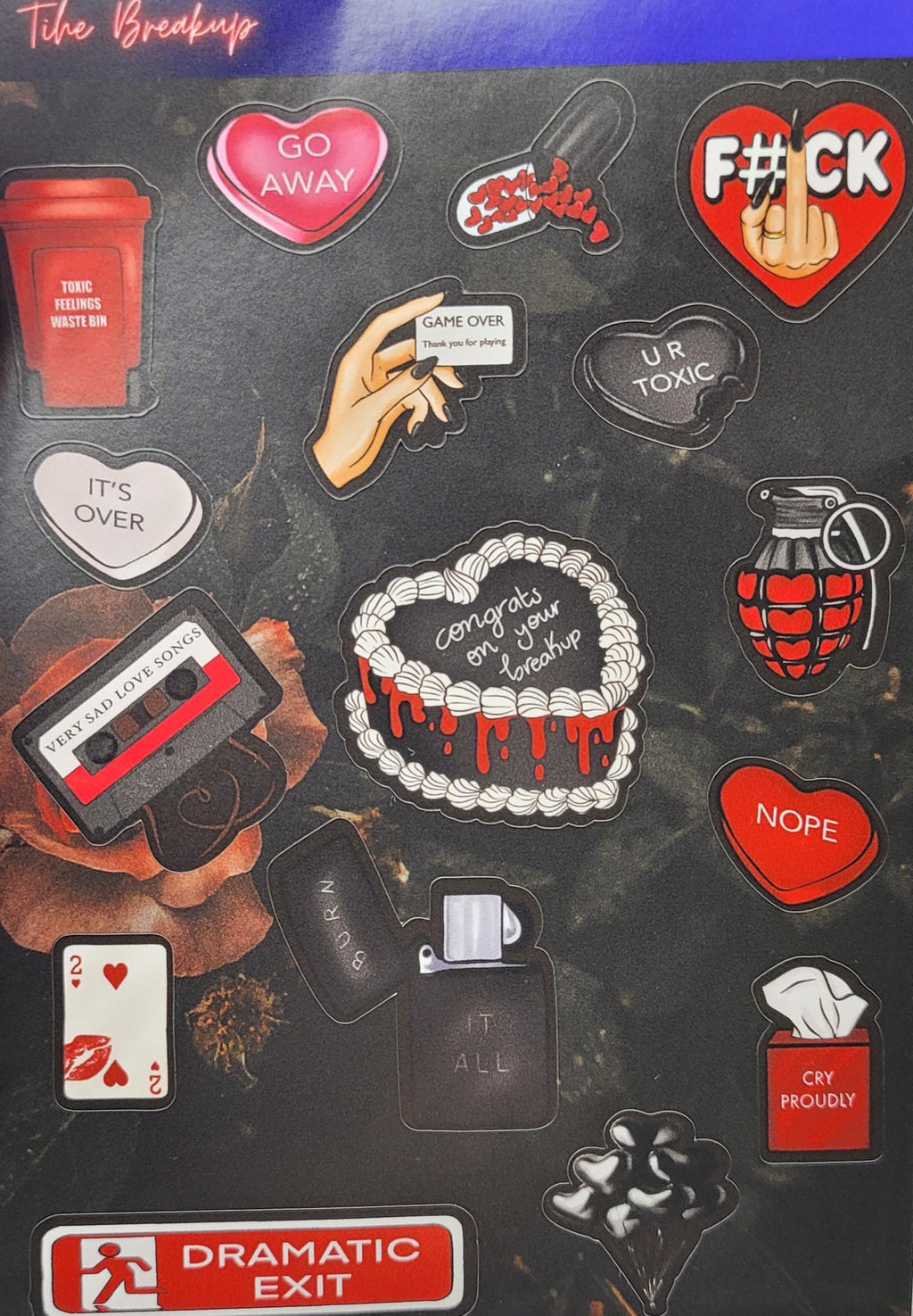 Breakup Sticker Sheet | Journaling Decals (4.5x6.5 Inch)