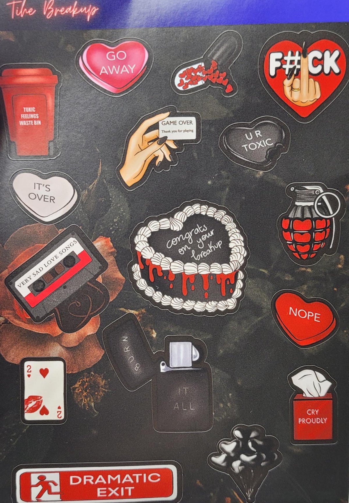 Breakup Sticker Sheet | Journaling Decals (4.5x6.5 Inch)