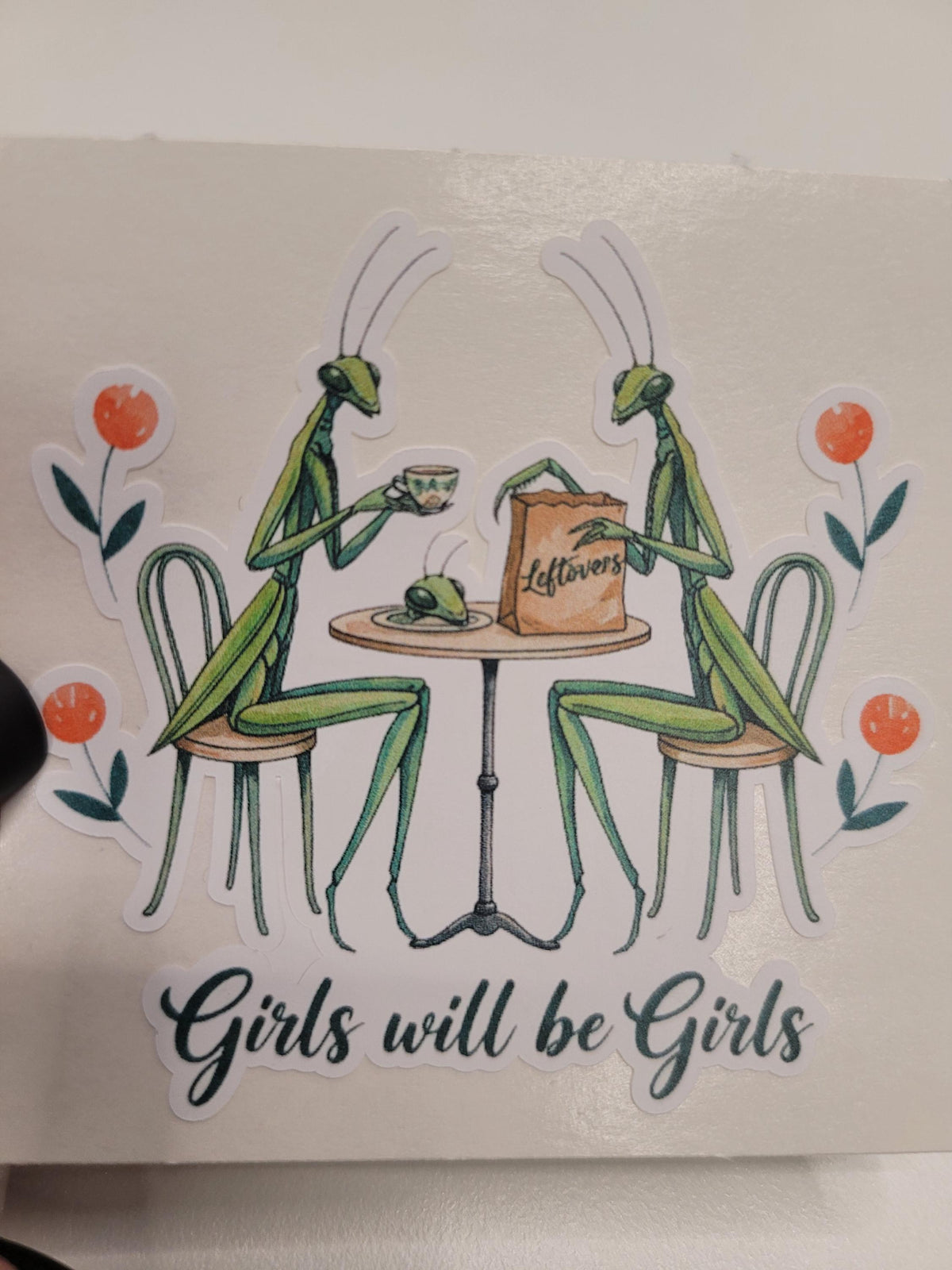 Girls will be Girls-Praying Mantis Sticker