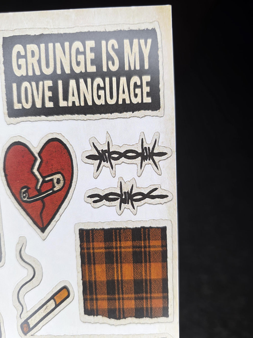 90s Grunge Sticker Sheet | Sadcore, Laptop Decals