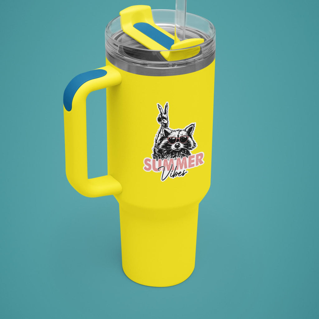 Summer Vibes Raccoon Sticker: Waterproof Vinyl Decal