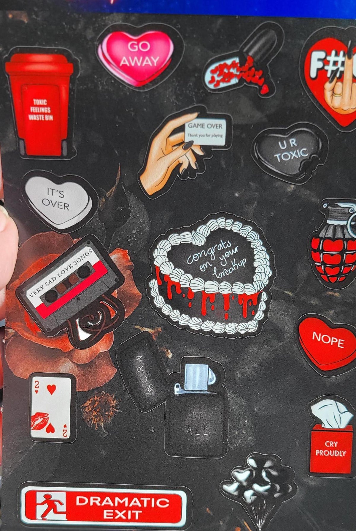 Breakup Sticker Sheet | Journaling Decals (4.5x6.5 Inch)