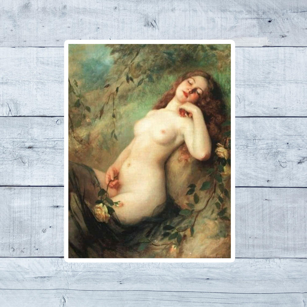 Nude Art Sticker | Vintage Style Waterproof Vinyl (3 inch)