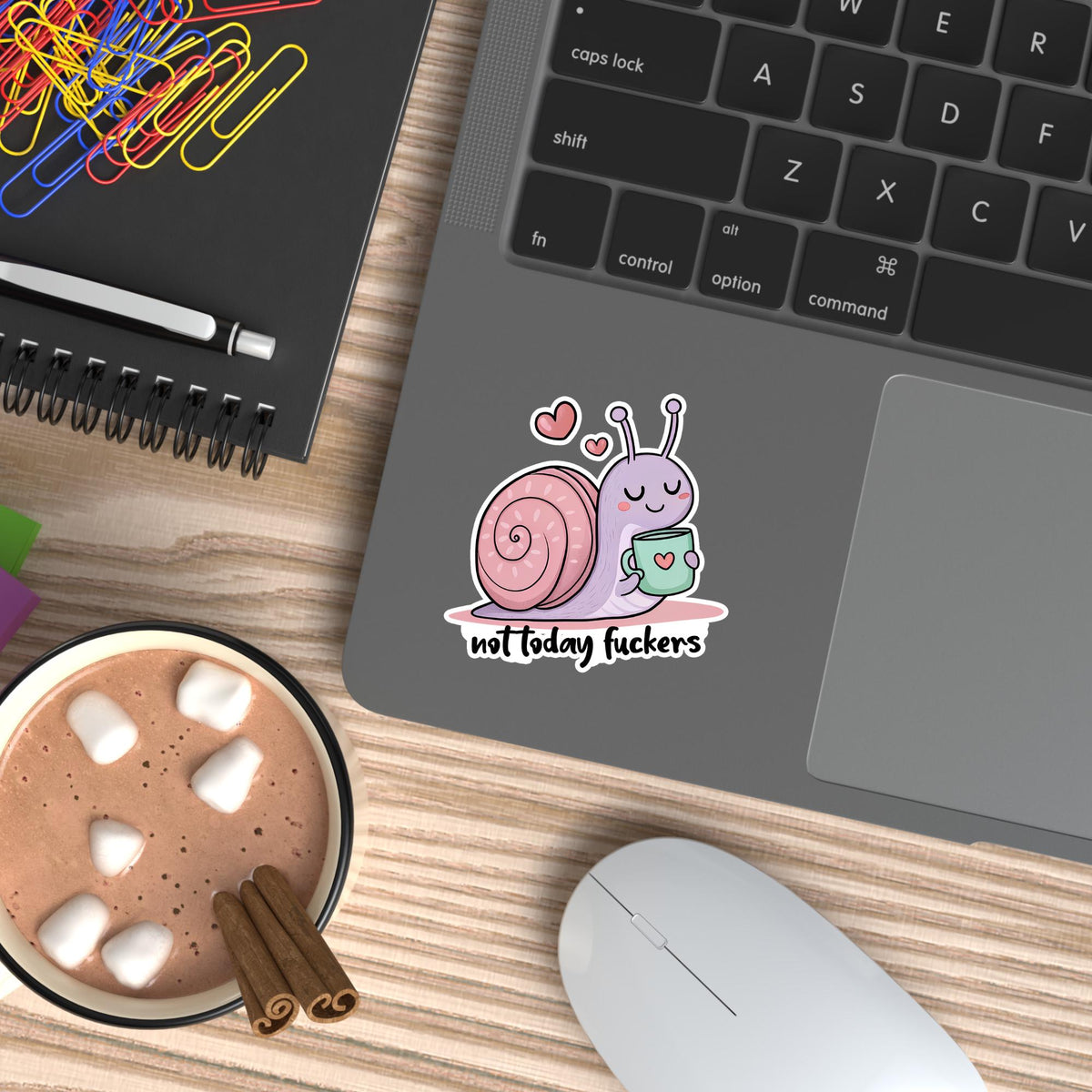 Funny Snail Sticker: Waterproof Laptop Decal, Car Decal